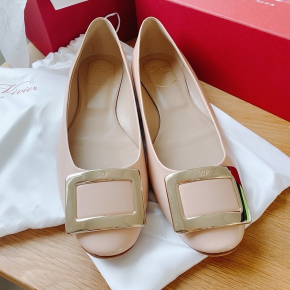 Roger vivier 10mm belle vivier leather ballerinas - Picture 10 of 13